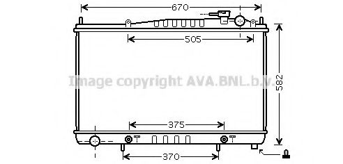 Радиатор, охлаждение двигателя AVA QUALITY COOLING DN2232