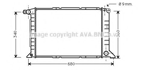 Радиатор, охлаждение двигателя AVA QUALITY COOLING FD2261