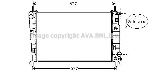 Радиатор, охлаждение двигателя AVA QUALITY COOLING FD2344