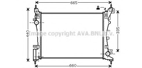 Радиатор, охлаждение двигателя AVA QUALITY COOLING FTA2318