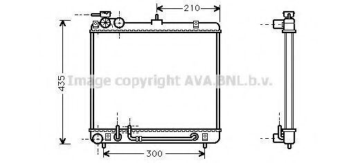 Радиатор, охлаждение двигателя AVA QUALITY COOLING HY2052