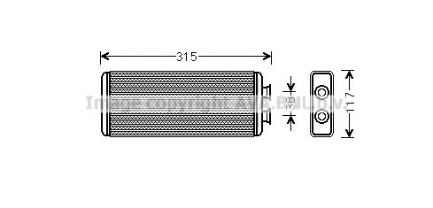 Теплообменник, отопление салона AVA QUALITY COOLING JR6055