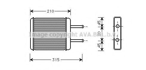 Теплообменник, отопление салона AVA QUALITY COOLING KA6007