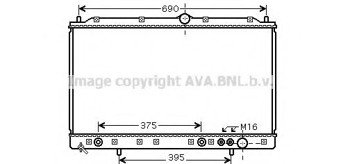 Радиатор, охлаждение двигателя AVA QUALITY COOLING MT2085