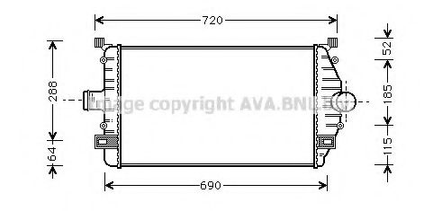 Интеркулер AVA QUALITY COOLING RT4277