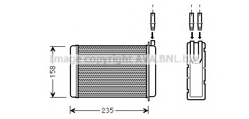 Теплообменник, отопление салона AVA QUALITY COOLING RT6090