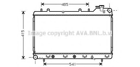 Радиатор, охлаждение двигателя AVA QUALITY COOLING SU2016