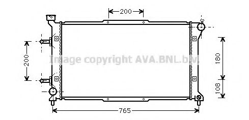 Радиатор, охлаждение двигателя AVA QUALITY COOLING SU2037