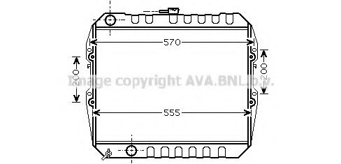 Радиатор, охлаждение двигателя AVA QUALITY COOLING TO2183