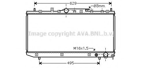 Радиатор, охлаждение двигателя AVA QUALITY COOLING TOA2324
