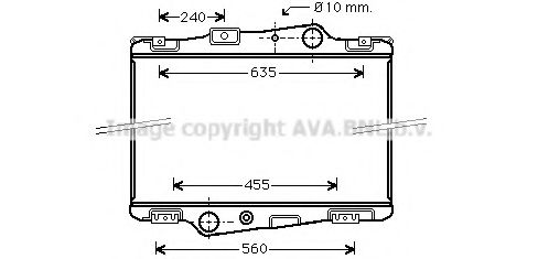 Радиатор, охлаждение двигателя AVA QUALITY COOLING VL2003