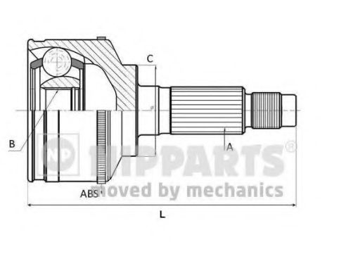 Шарнирный комплект, приводной вал NIPPARTS N2822173