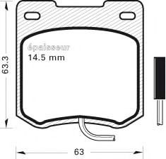 Комплект тормозных колодок, дисковый тормоз METALFREN 134