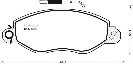 Комплект тормозных колодок, дисковый тормоз MGA 883