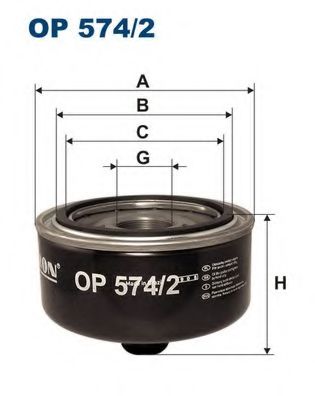 Масляный фильтр FILTRON OP574/2