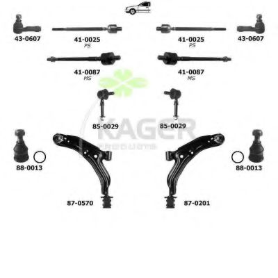 Подвеска колеса KAGER 800238