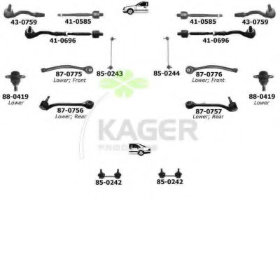 Подвеска колеса KAGER 800458