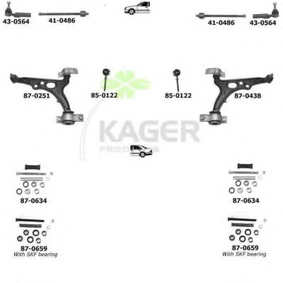 Подвеска колеса KAGER 800486