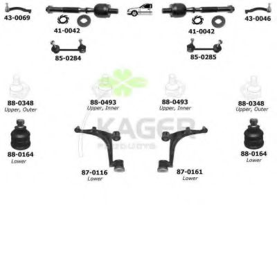 Подвеска колеса KAGER 800840