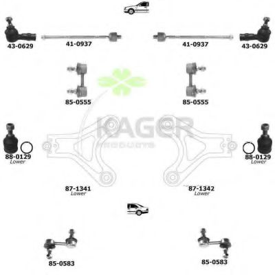 Подвеска колеса KAGER 800881