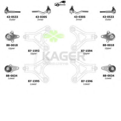 Подвеска колеса KAGER 801042