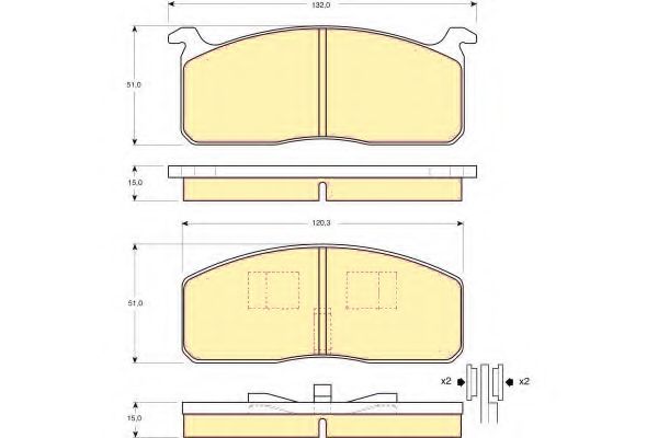 Комплект тормозных колодок, дисковый тормоз GIRLING 6102339