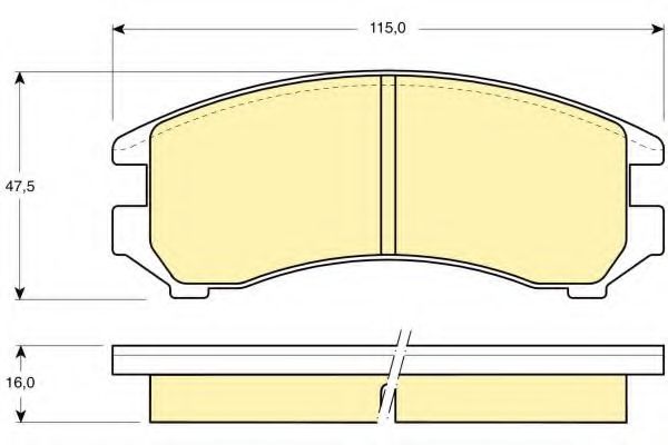 Комплект тормозных колодок, дисковый тормоз GIRLING 6107319