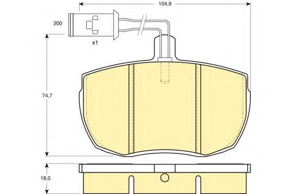 Комплект тормозных колодок, дисковый тормоз GIRLING 6107896