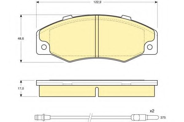 Комплект тормозных колодок, дисковый тормоз GIRLING 6109033