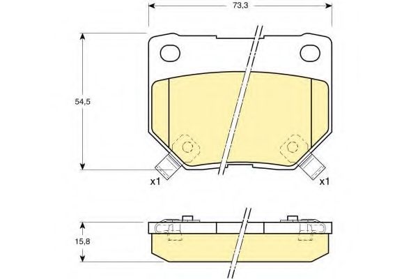 Комплект тормозных колодок, дисковый тормоз GIRLING 6110079
