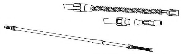 Трос, стояночная тормозная система KAWE VW02171