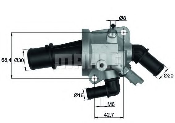 Термостат, охлаждающая жидкость MAHLE ORIGINAL TI 153 88