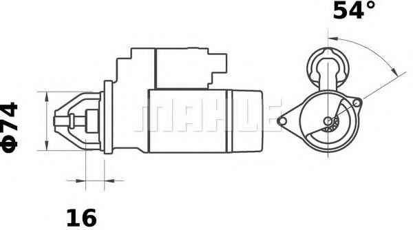 Стартер MAHLE ORIGINAL MS 14