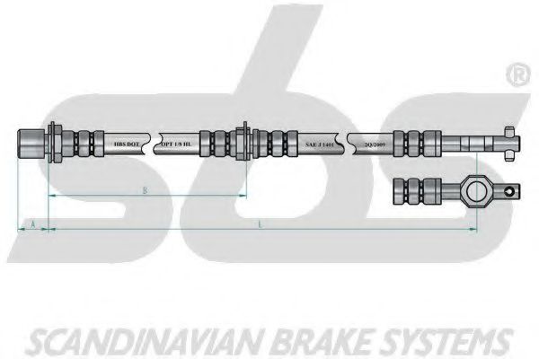 Тормозной шланг EURODEAL AUTOPARTS 50905