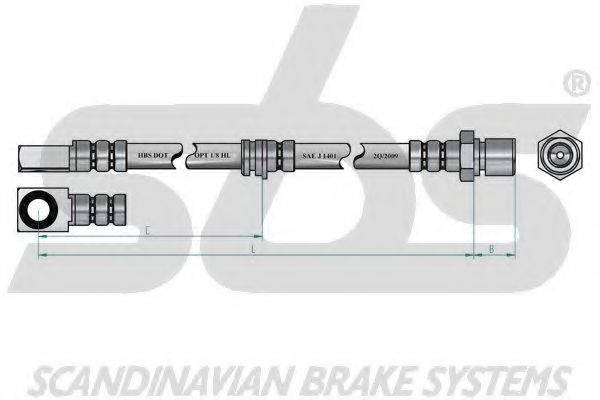 Тормозной шланг EURODEAL AUTOPARTS 50907