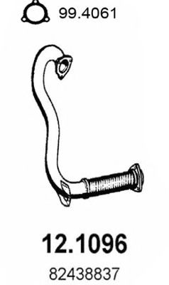 Труба выхлопного газа ASSO 121096