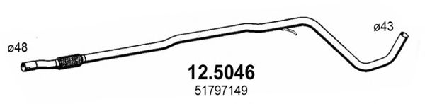 Труба выхлопного газа ASSO 12.5046