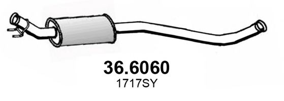 Средний глушитель выхлопных газов ASSO 36.6060