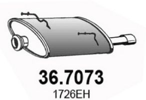Глушитель выхлопных газов конечный ASSO 36.7073