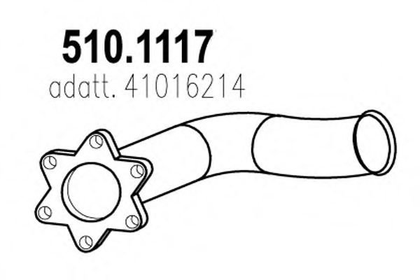 Труба выхлопного газа ASSO 510.1117