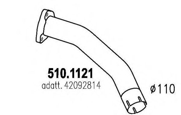 Труба выхлопного газа ASSO 5101121