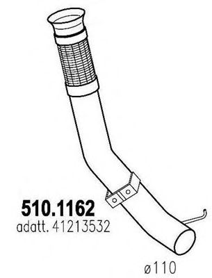 Труба выхлопного газа ASSO 510.1162