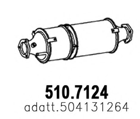 Глушитель выхлопных газов конечный ASSO 510.7124