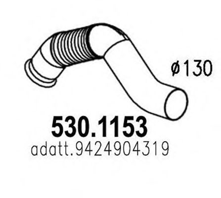 Труба выхлопного газа ASSO 530.1153