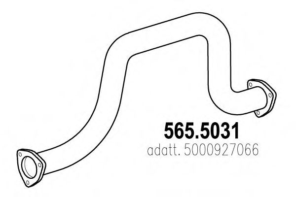 Труба выхлопного газа ASSO 565.5031