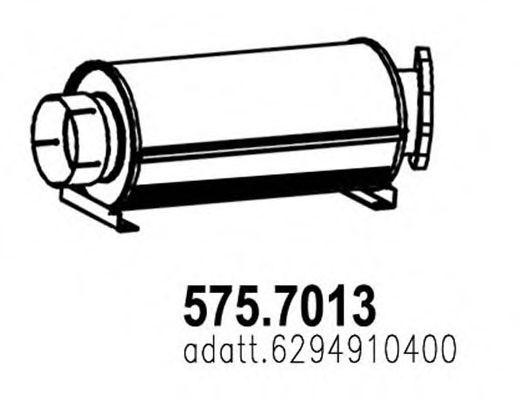 Средний / конечный глушитель ОГ ASSO 575.7013