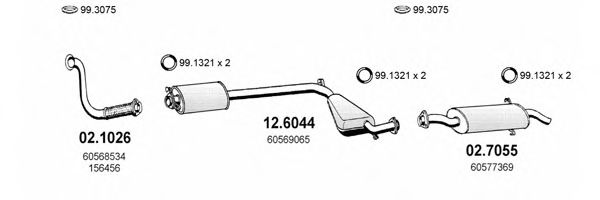 Система выпуска ОГ ASSO ART0011