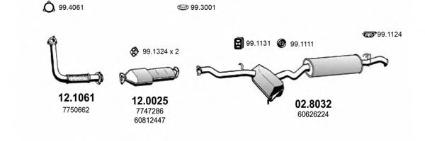 Система выпуска ОГ ASSO ART0135
