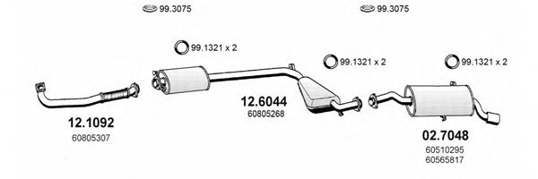 Система выпуска ОГ ASSO ART0149