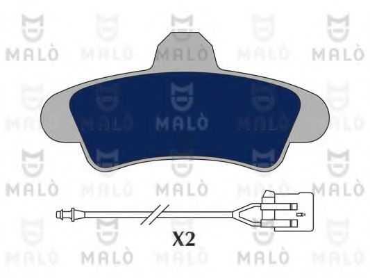 Комплект тормозных колодок, дисковый тормоз MALÒ 1050524